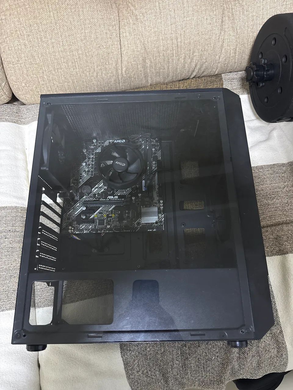 Gabinete mesh + placa mãe Asus prime A520m-e 