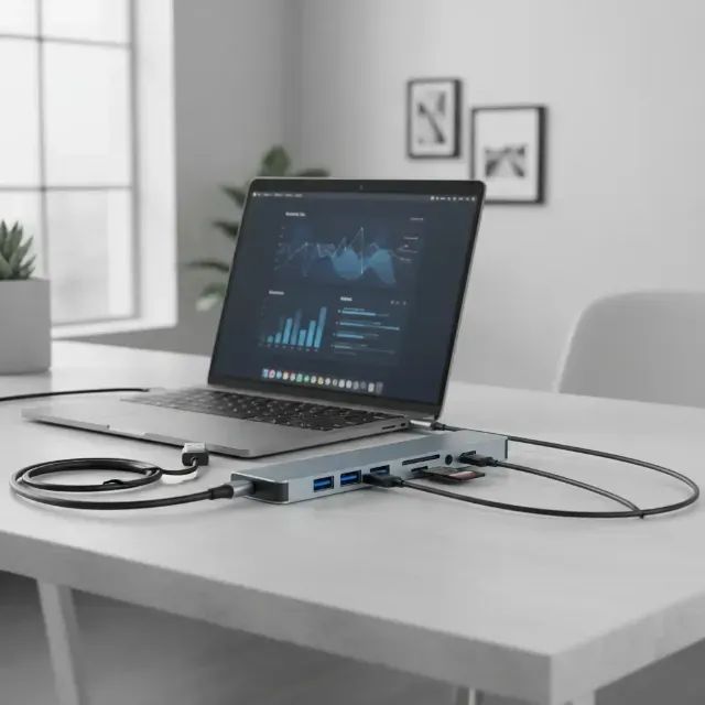Adaptador Hub 8 Em 1 Extensor Usb-c Várias Entradas Portátil - Foto 2