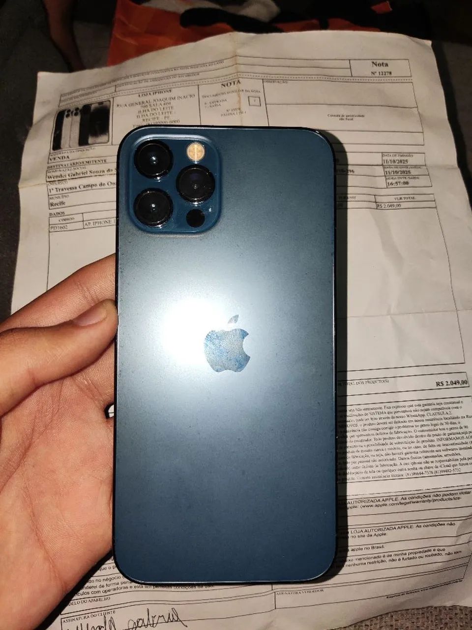 iPhone 12 pro 128gigas azul 
