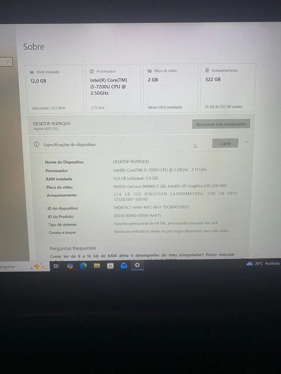 Vendo notebook acer aspire 5 - Foto 4