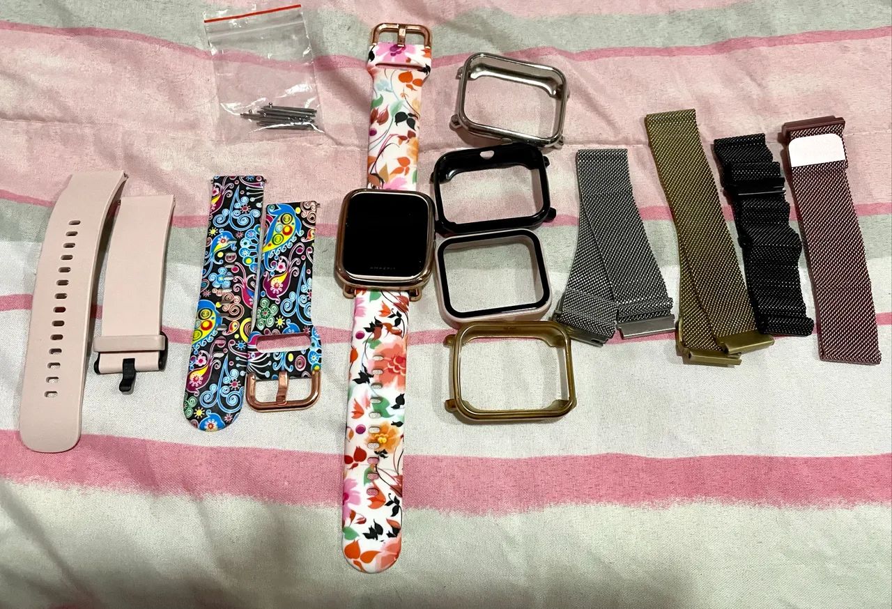 Kit pulseiras e capas amazfit bip 20mm