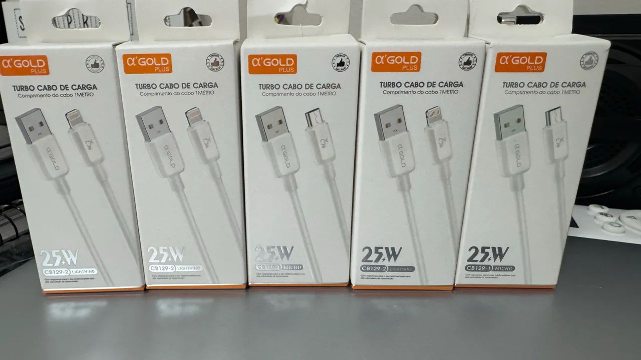 Cabo Gold disponível, USB/ Micro / Lightning - Foto 3
