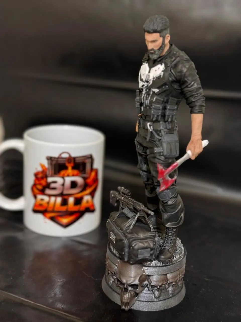 frank castle o justiceiro punisher com barba e sem barba Versão 2026 action figure - Foto 5