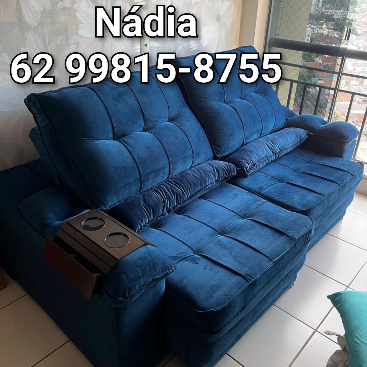 SOFÁ RETRÁTIL E RECLINÁVEL PALMAS 