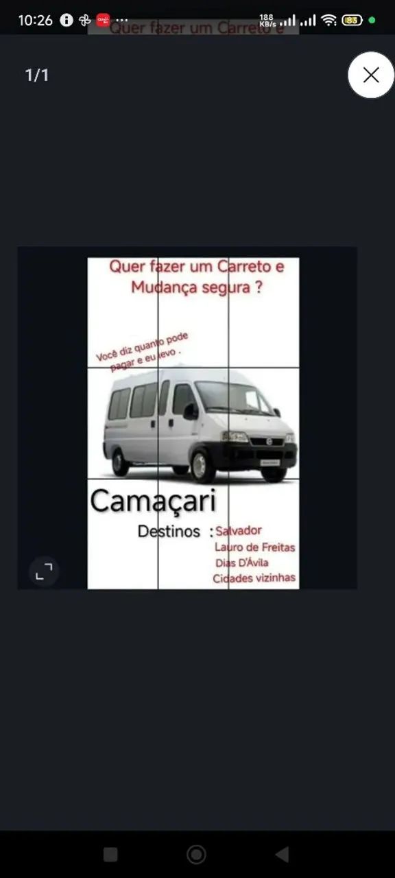 Carreto e mudança com segurança! 