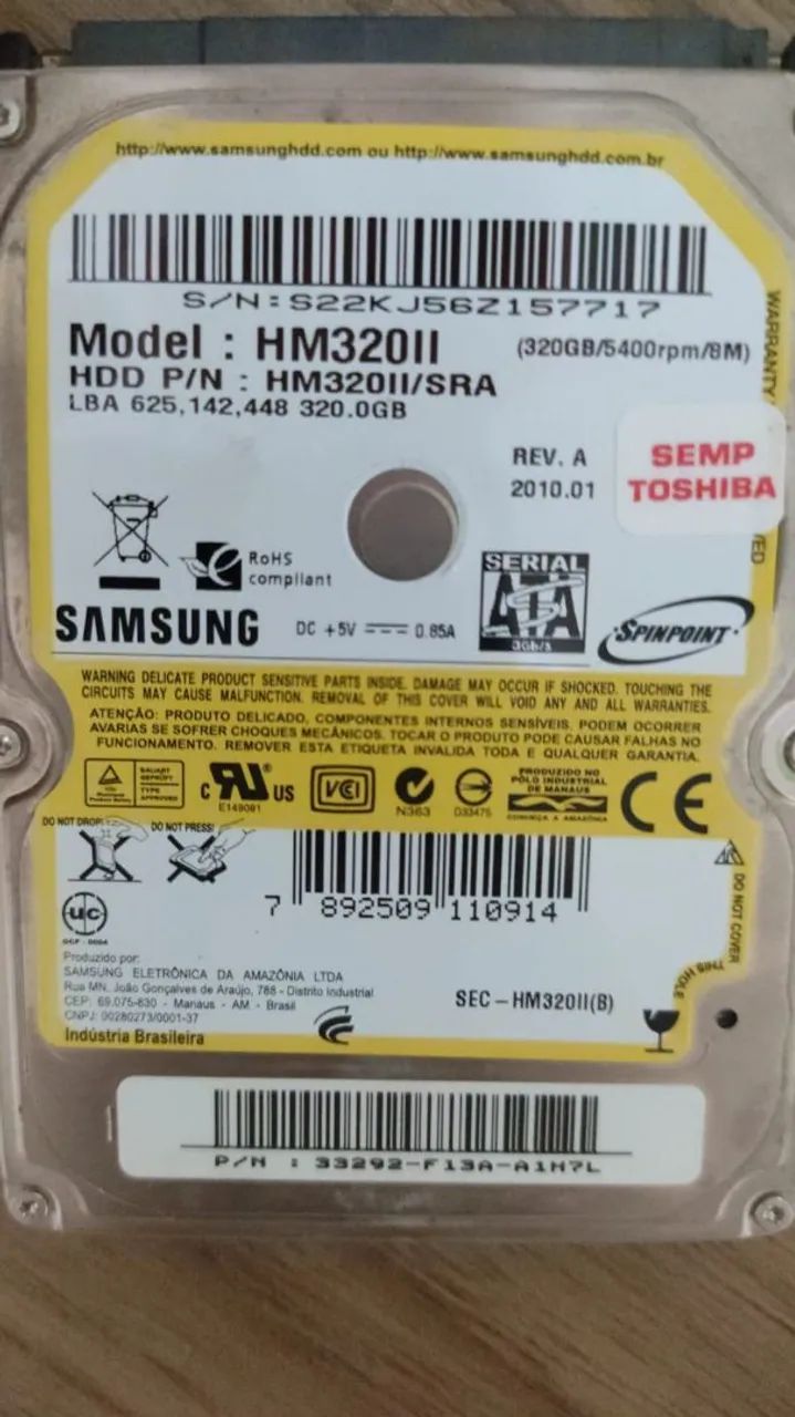 HD 320Gb Samsung Hm320ii - Foto 3