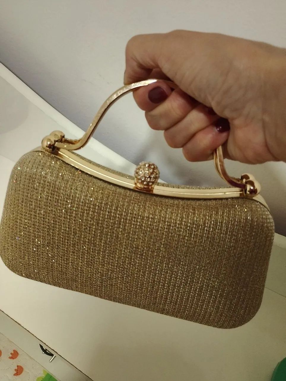 Bolsa de festa dourada 