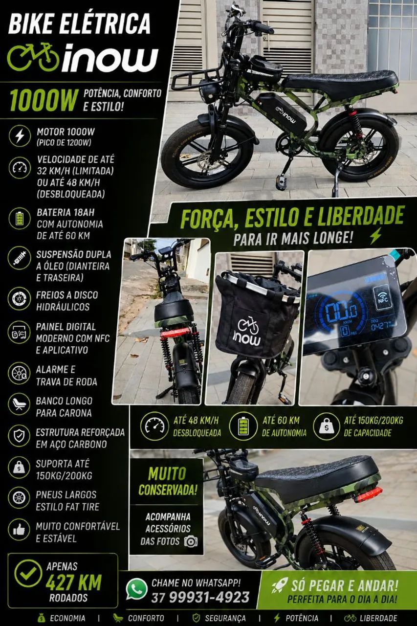 Bike elétrica inow v40