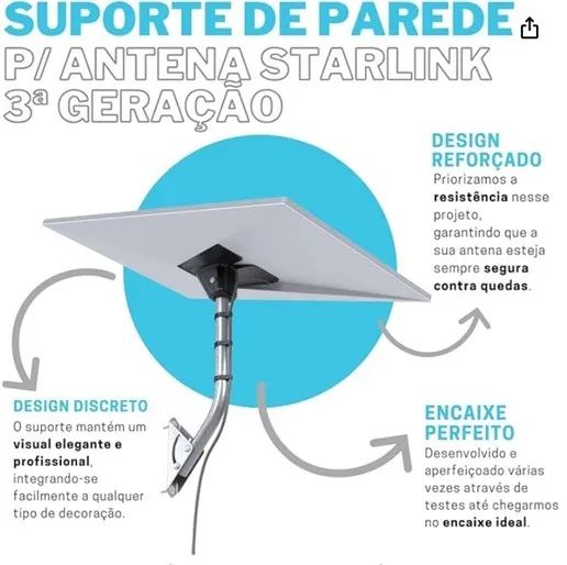 Antena De Internet Via Satélite Starlink Standard Kit V4 - Foto 4