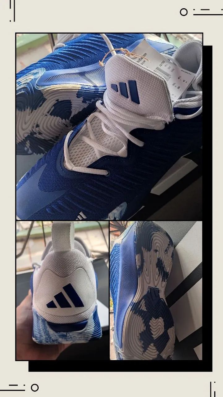 Tênis Adidas Initiation Branco e Azul Semino 