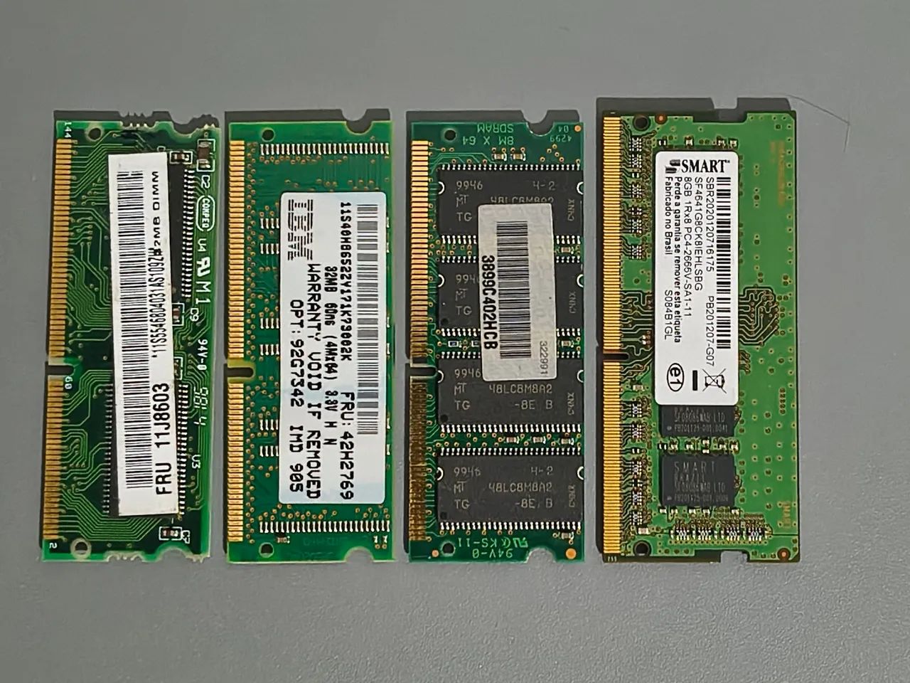 Memórias para notebook novos e antigos