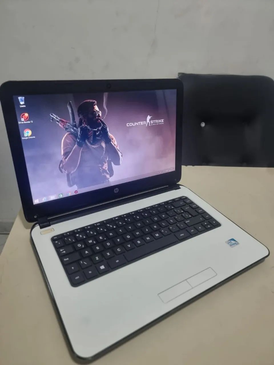 Notebook HP 14 branco   é pegar e usar - Foto 2