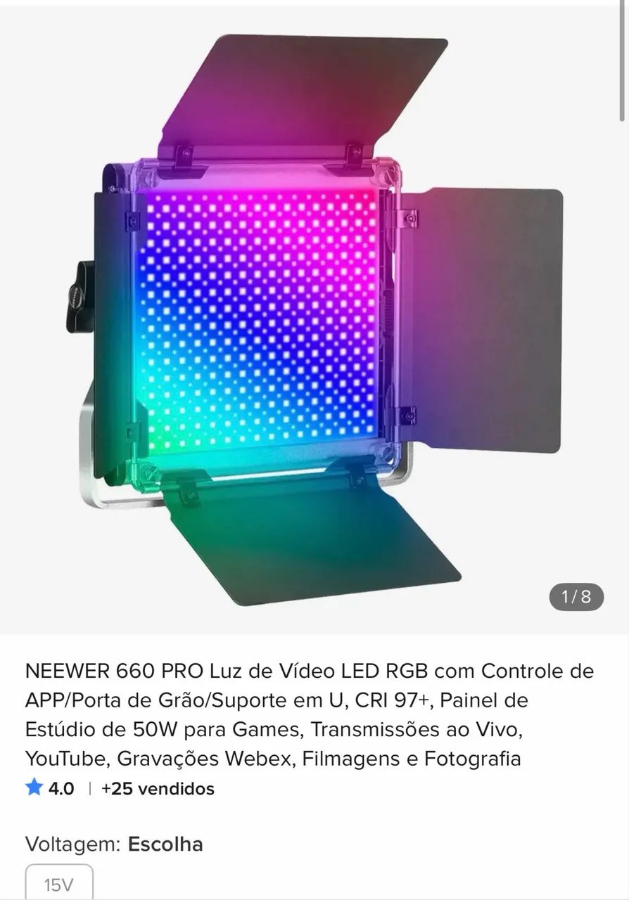 Painel luz RGB