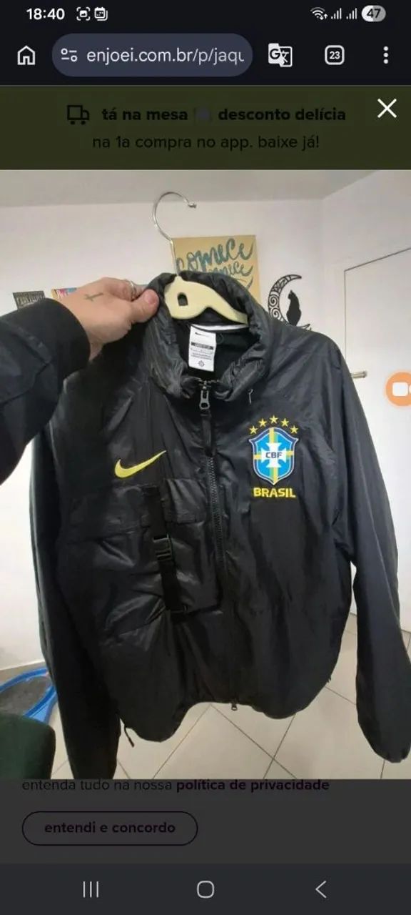 Jaqueta Nike CBF vira bag - Foto 2