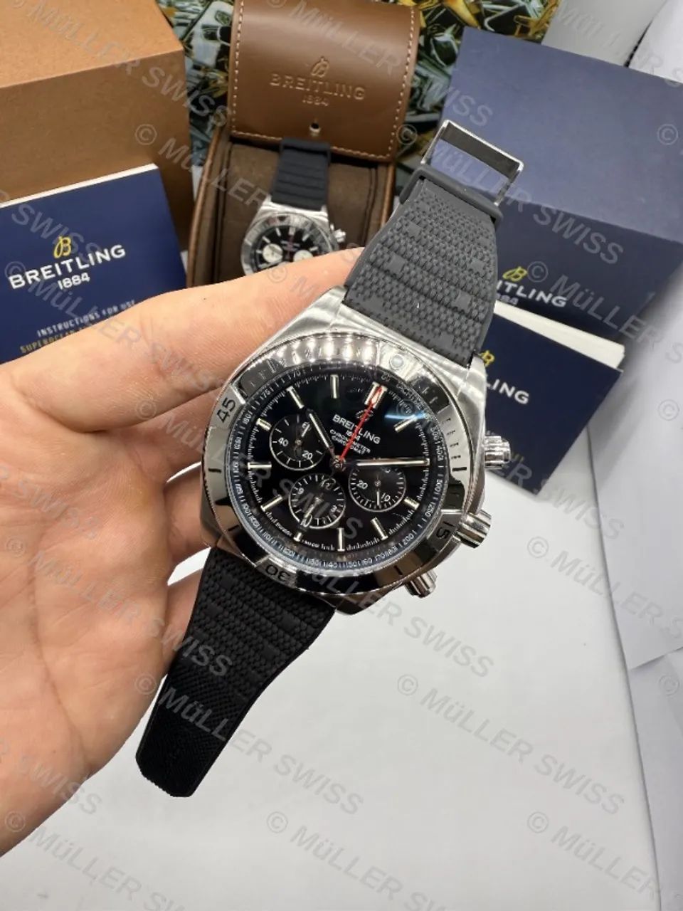 Breitling Chronomat 44mm + Caixa Completa - Várias Cores - Foto 3
