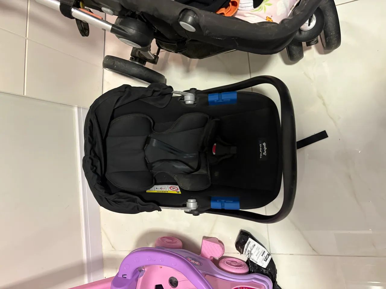 Carrinho de bebê Moisés mais bebê conforto  - Foto 5
