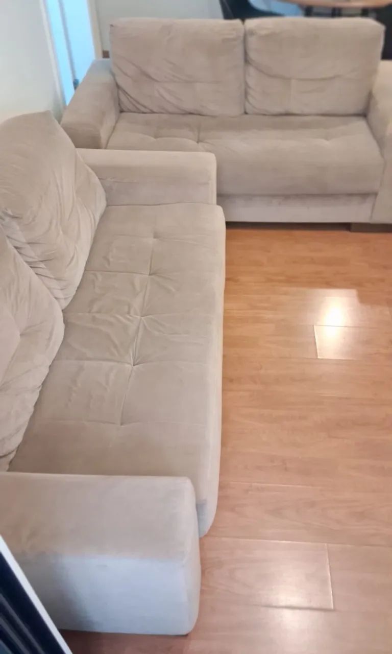 Sofá Campo Largo 2/3 Lugares em Suede - 2 Unidades Disponíveis - Foto 4