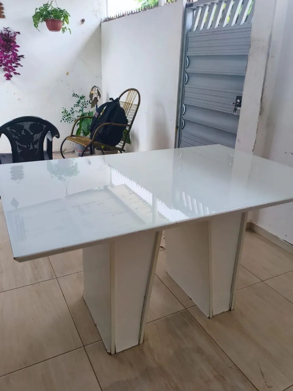Mesa com tampo de vidro - Foto 4