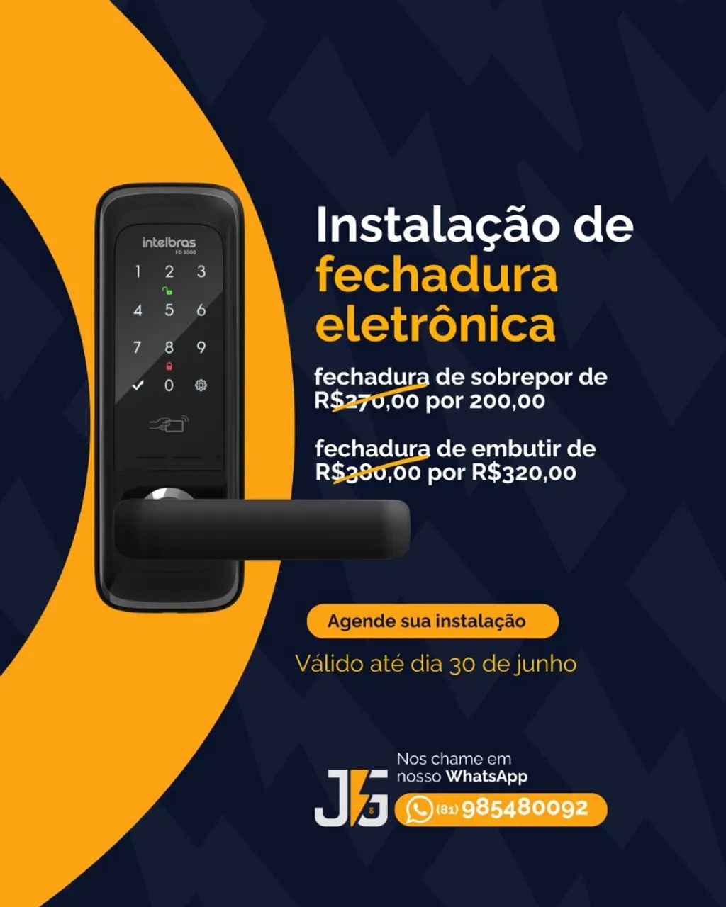 Instalação de fechadura eletrônica 