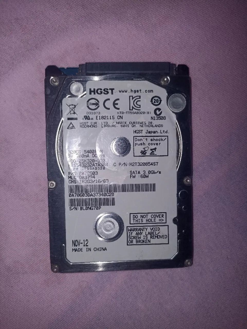 HD 320GB Para Notebook ou Pc