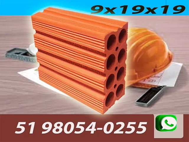 Tijolos 8 Furos 9x19x19 . Direto de Fábrica Frete Grátis .