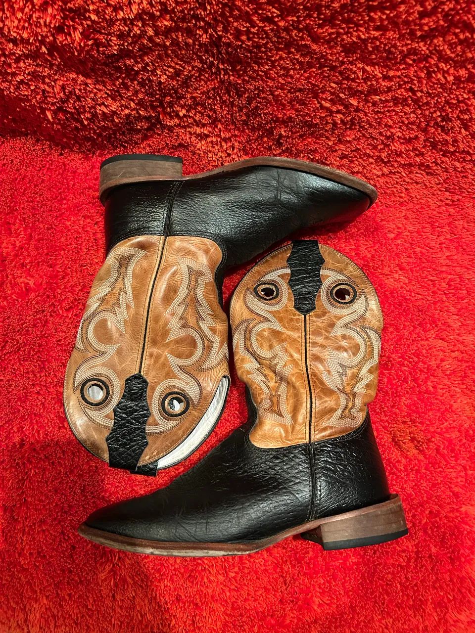 Bota texana couro de cabeça  - Foto 2
