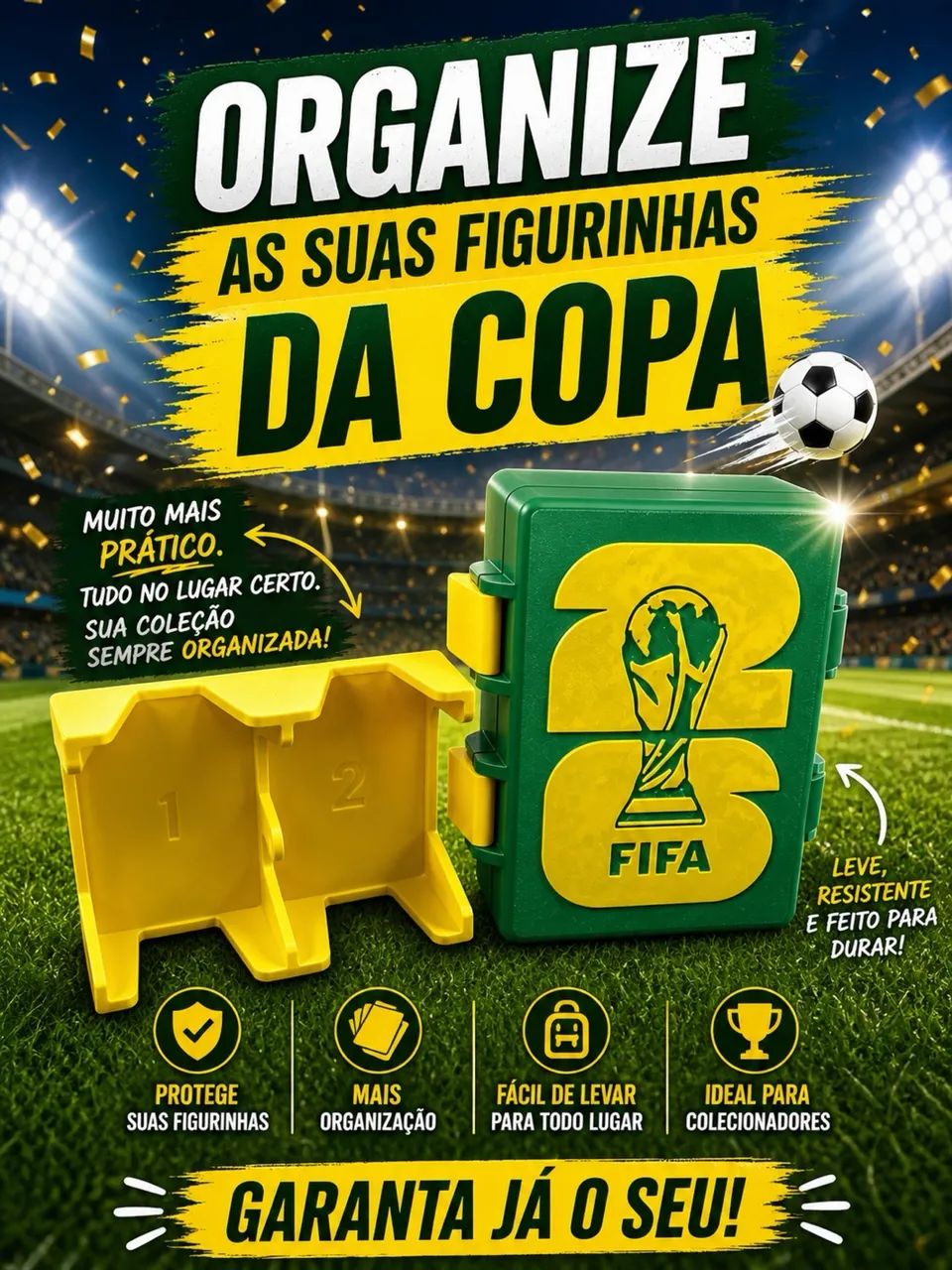 Case para figurinhas/copa do mundo