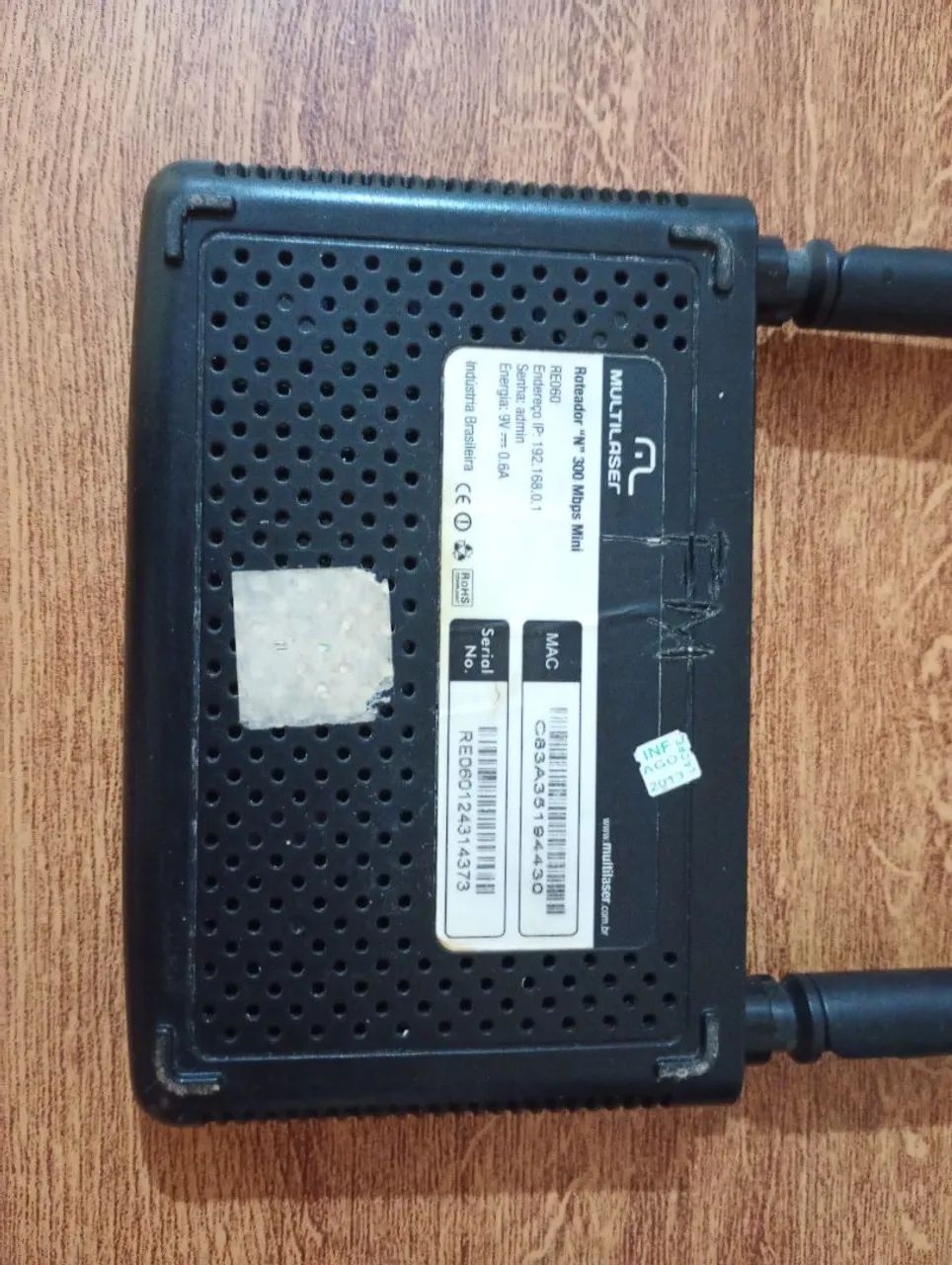 Roteador Multilaser "N" 300 Mbps Mini (RE060) - Foto 2