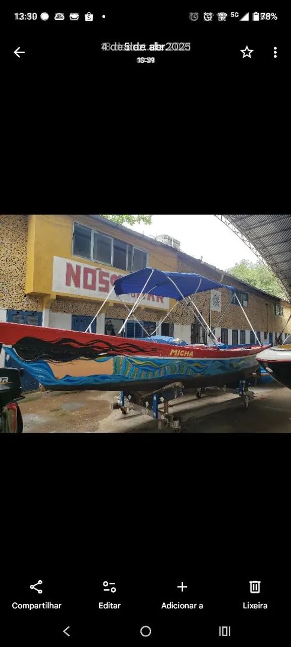 Vendo barco pesca de madeira, ótimo estado - Foto 3