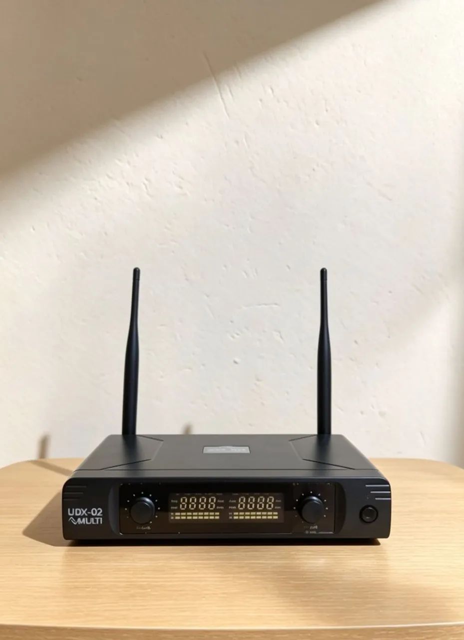 Microfone DYLAN UDX-02 - Multi dinâmico cardioide preto sem fio - Foto 4