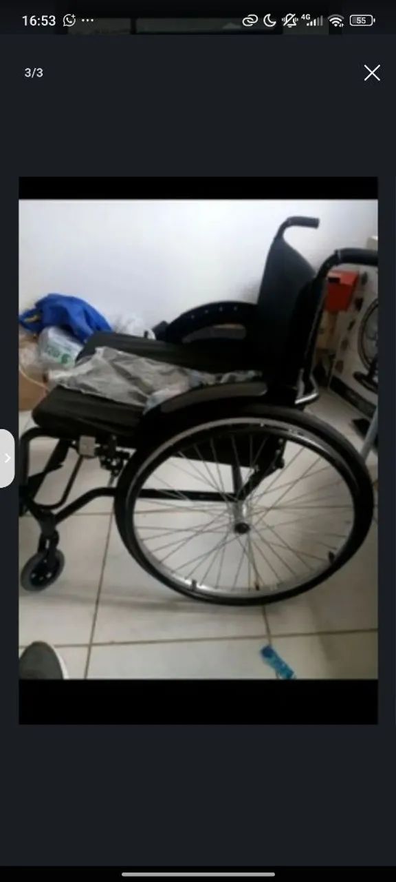 Cadeira de rodas ortomix manobloco super .. - Foto 3
