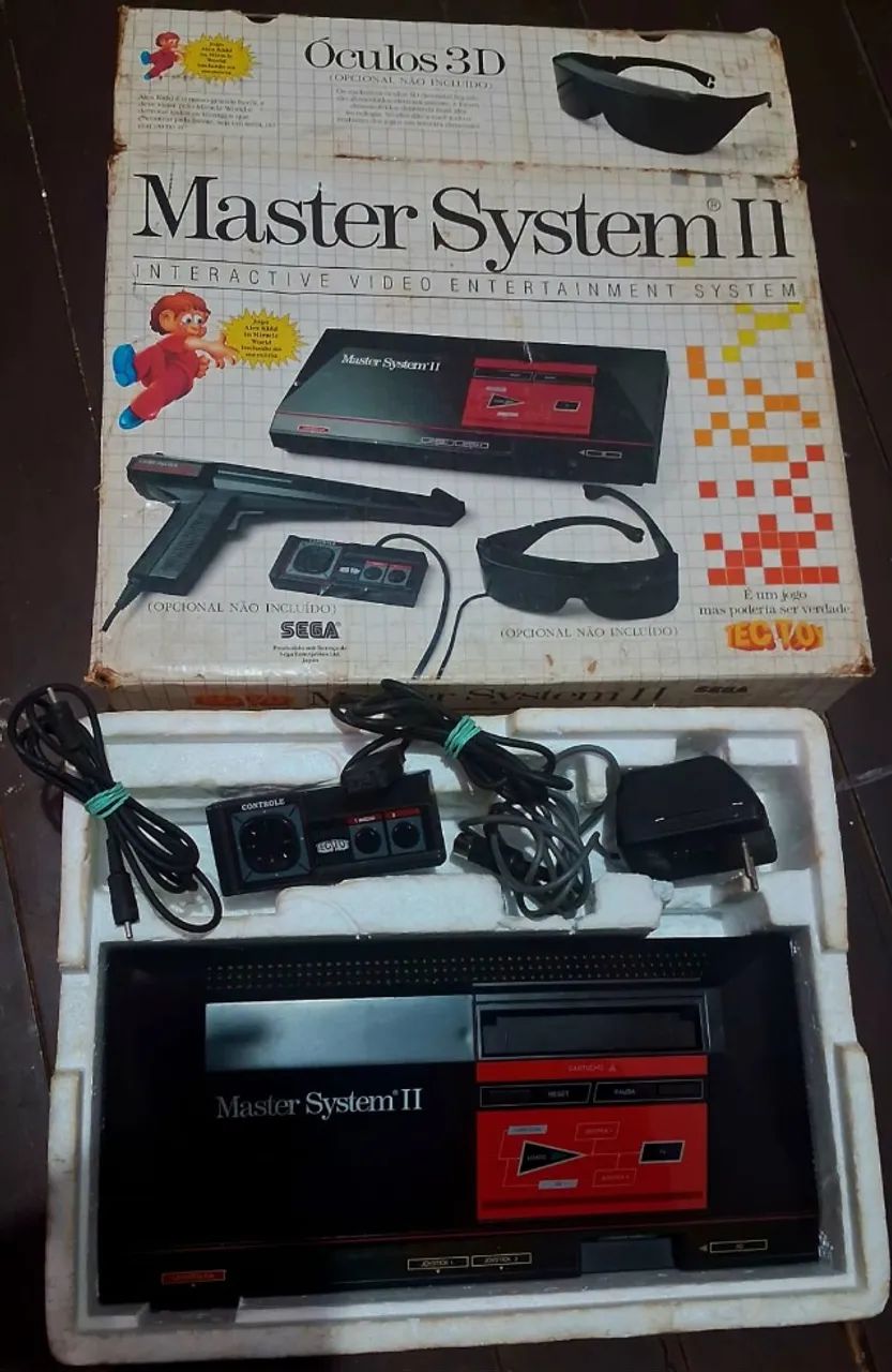 Master System II TecToy SEGA com Caixa Original  - Funcionando Perfeitamente