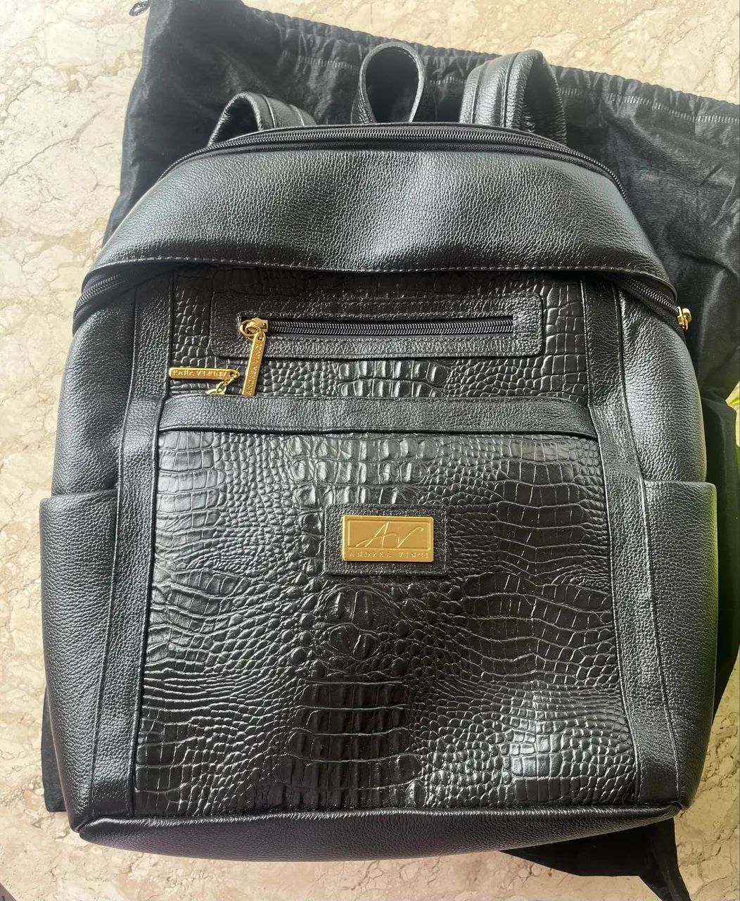 Mochila grande de couro legítimo  - Foto 3