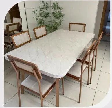 Mesa Stellar, com 6 Cadeira Lux 1.60m