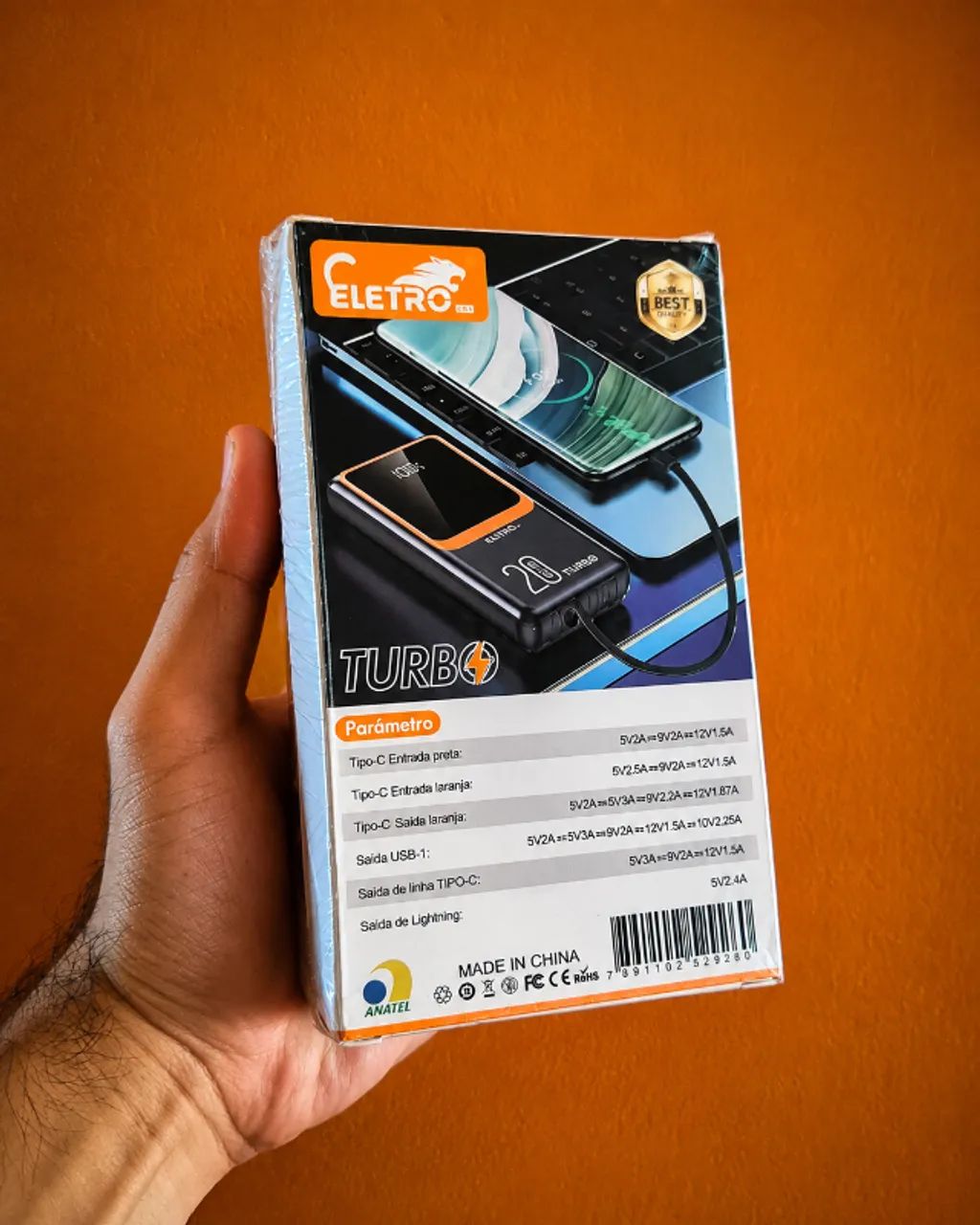 Power Bank 20000mAh 22,5W Turbo com Cabos Integrados e Display - Foto 3