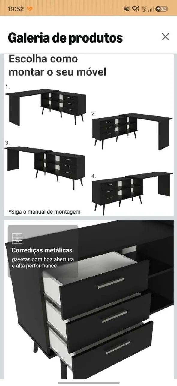 Escrivaninha em L - Foto 4