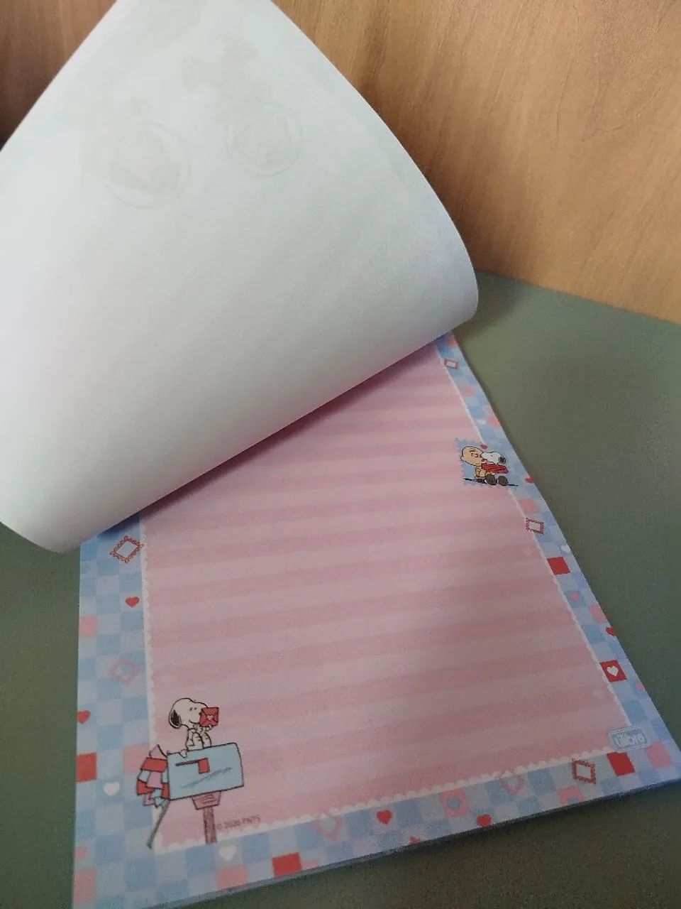 Bloco de Papel de Cartas do Snoopy. Marca Tilibra. - Foto 4