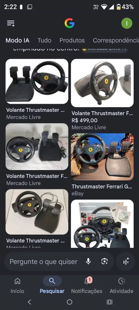 Volante e pedal acelerador T98 Ferrari 296 GTB - PS5, PS4 e PC - 4169105 