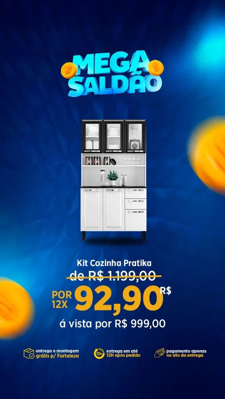 Mega Oferta! Cozinha Pratika Itatiaia- Entrega e montagem grátis pra Fortaleza 