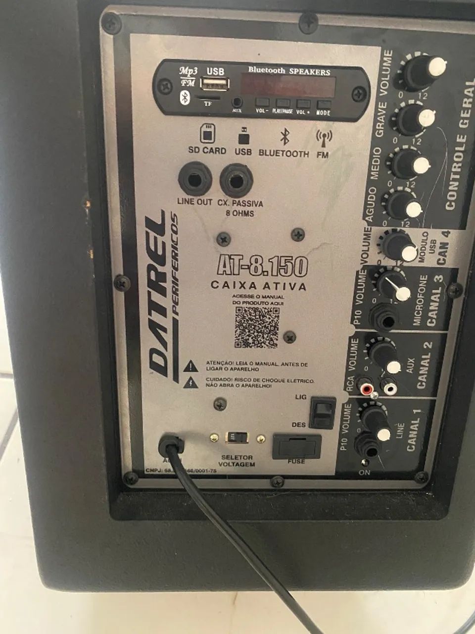 Caixa de Som Datrel Ativa 150 W de 8 polegadas - Foto 2