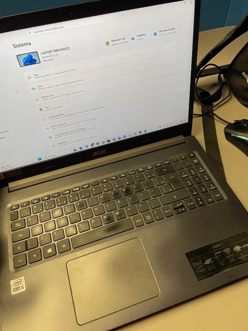 Notebook Acer Aspire 5 (A515-54). SSD, 8G de RAM, Core i5