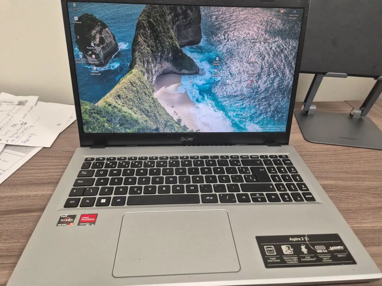 Notebook Acer Aspire 3 Ryzen 5 8GB SSD 256GB - Foto 3