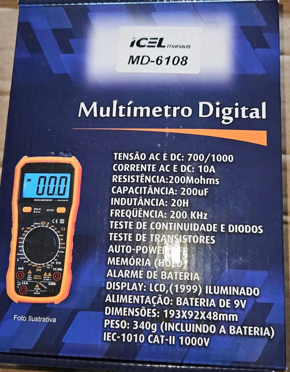 Multímetro Icel-MD 6108