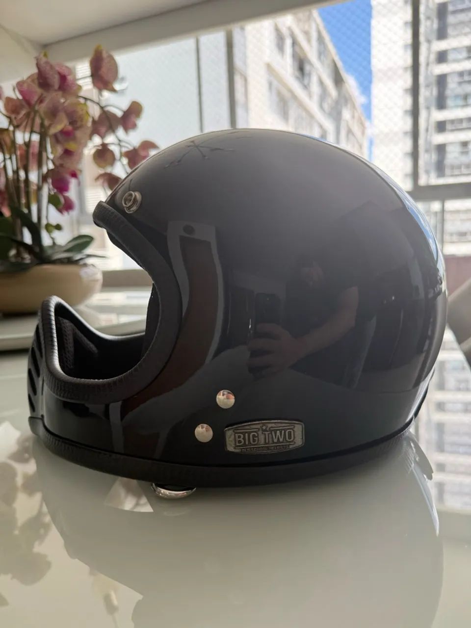 Capacete Big Two Helmets preto  - Foto 3