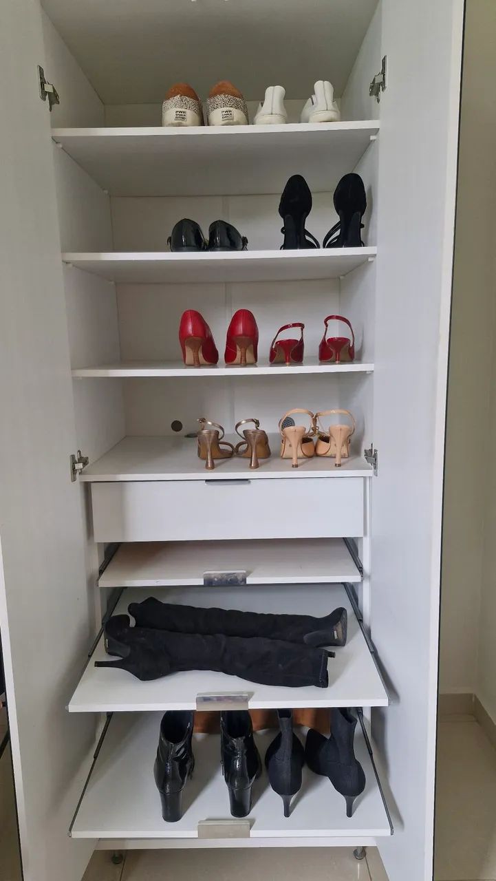 Sapateira Multiuso Branca com Espelho Inteiro  - Foto 2