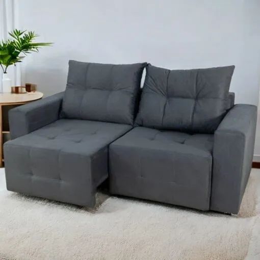 Sofá Retrátil Havaí 1,80 m Veludinho - Foto 3
