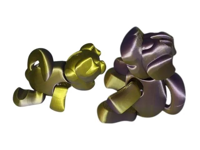Suporte De Mesa Para Celular Smartphone - Cachorro Articulado 3D Bicolor - Foto 5