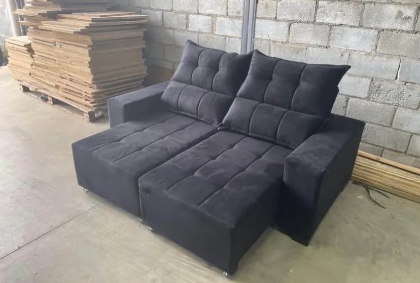 Sofá Cama Retrátil e Reclinável Novo, Entrega Grátis