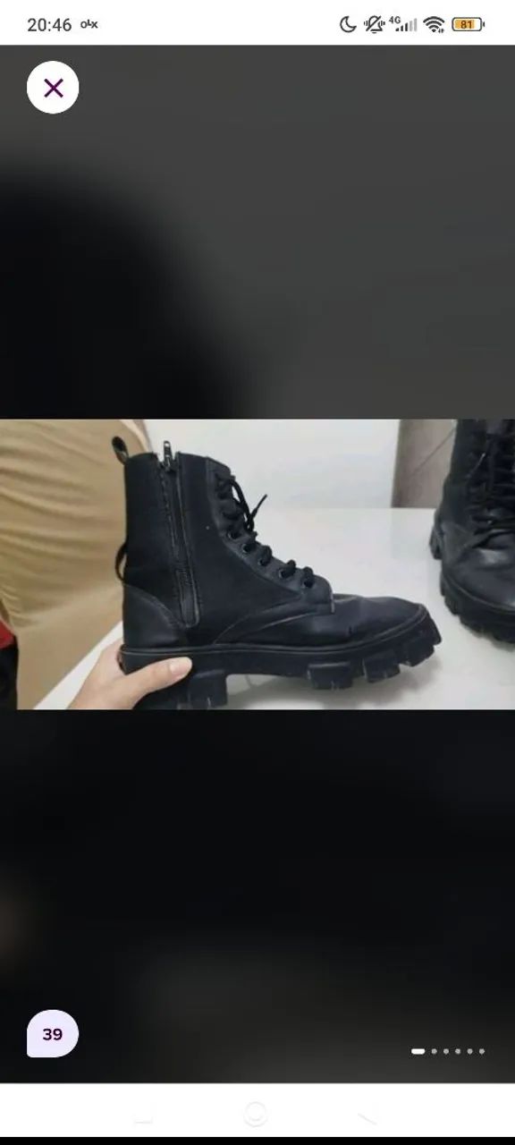 Bota coturno usada tamanho 39 - Foto 3
