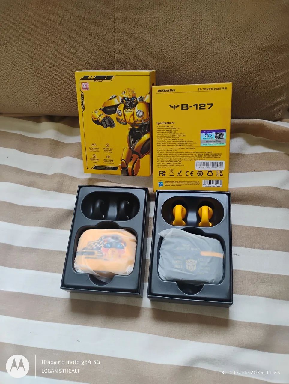 FONE DE OUVIDO BUMBLE BEE TRANSFORMERS - Foto 4